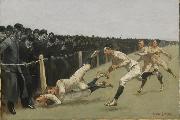 Frederic Remington Touchdown, Yale vs. Princeton, Thanksgiving Day oil painting reproduction